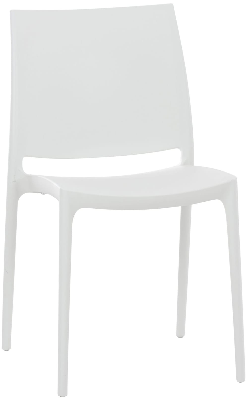 Lot 2 chaises de jardin empilables en plastique Blanc