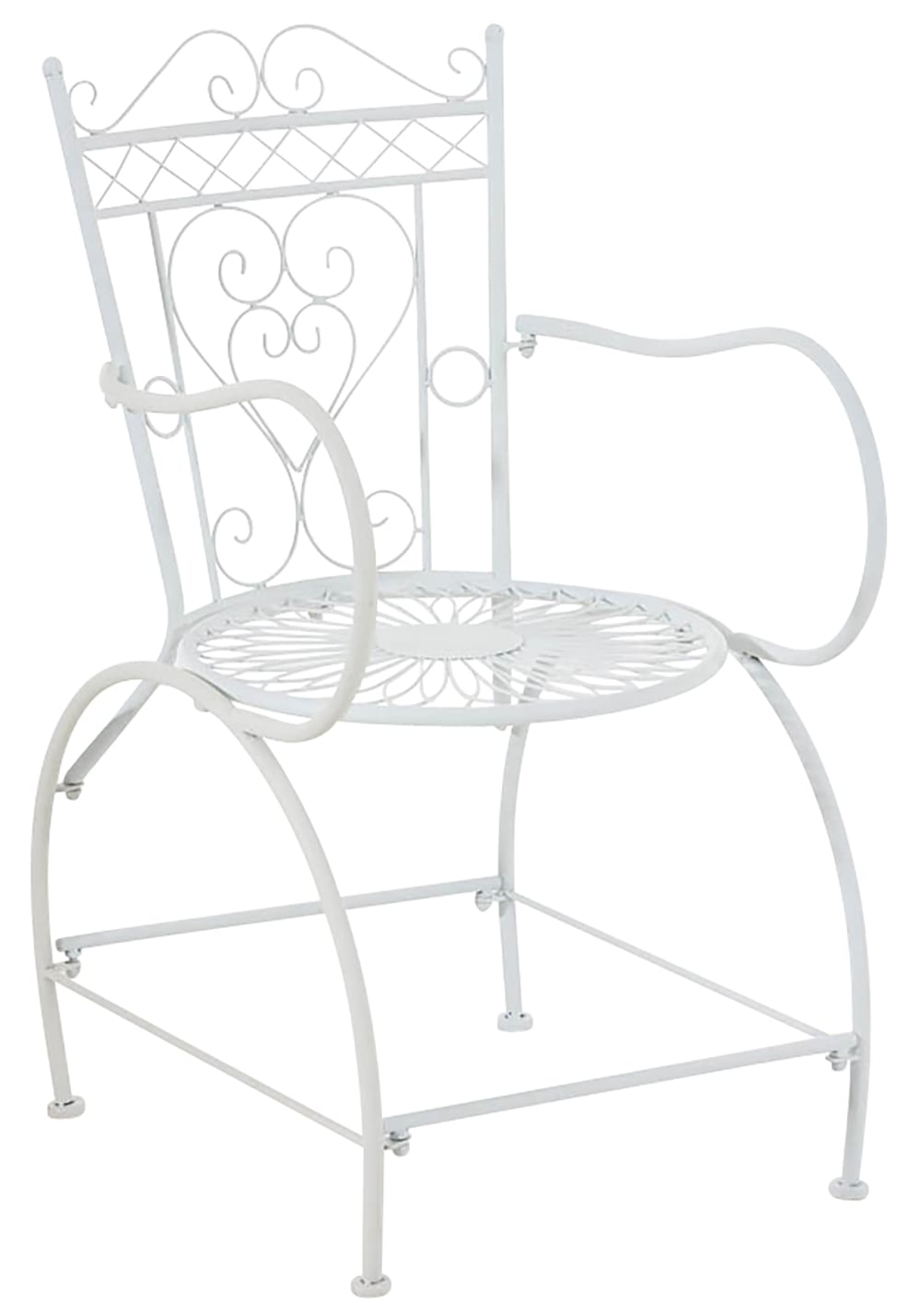 Set 2 sillas de exterior con reposabrazos en Metal Blanco - Maisons du Monde