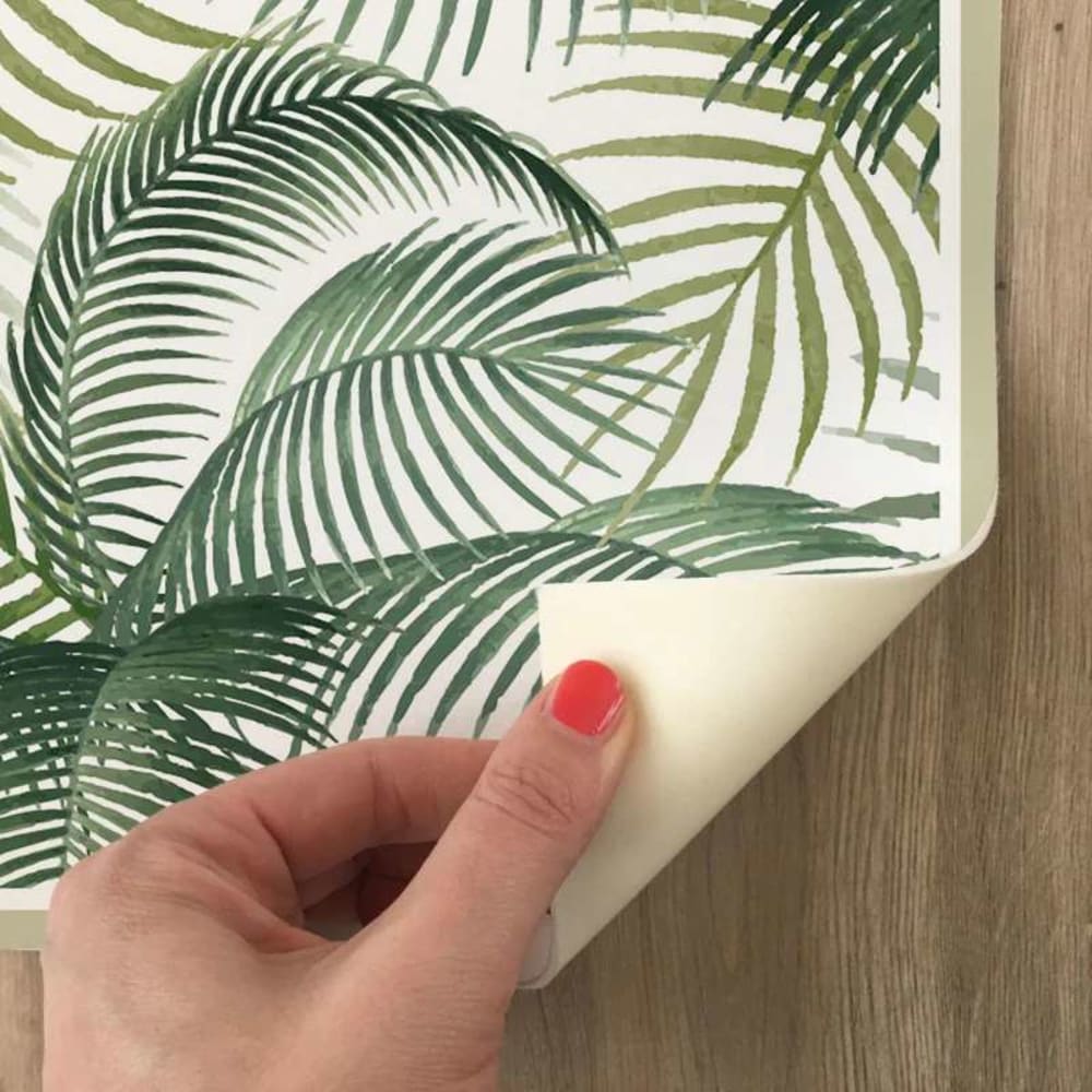 Tapis en vinyl aquarelle tropicale vert 48x198 cm — vue 4