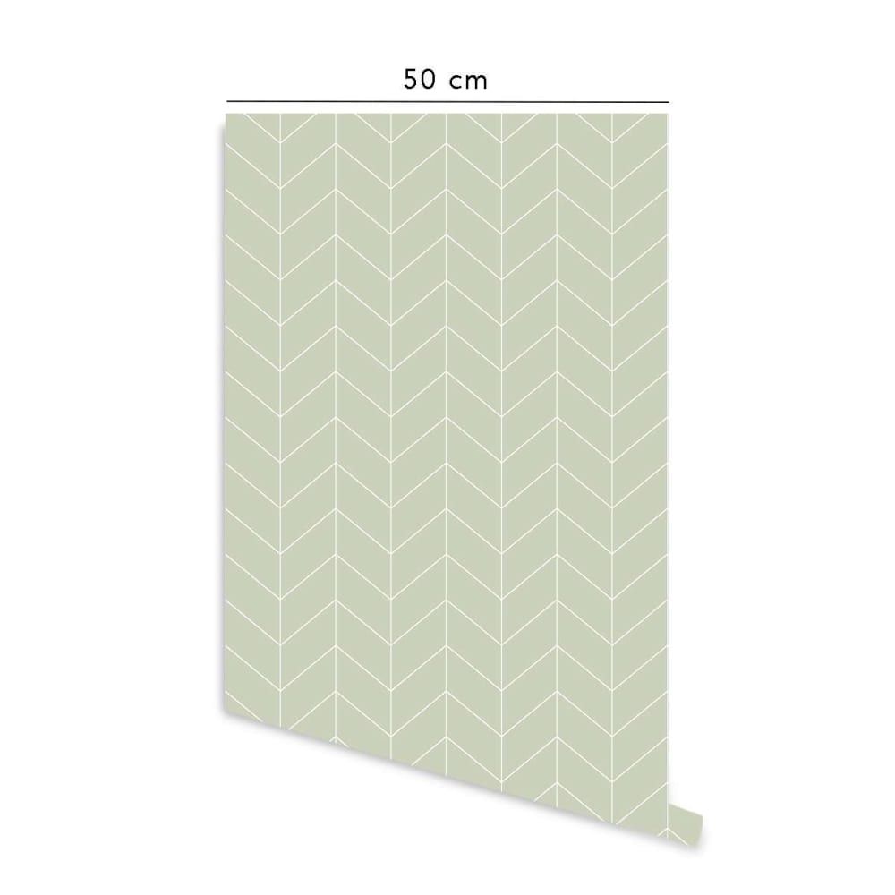 Carta da parati adesiva in vinile frecce salvia chiaro 50x300 cm