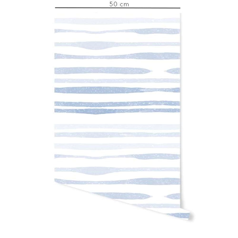 Papier peint vinyle adhésif vagues bleu 50x300 cm — vue 3