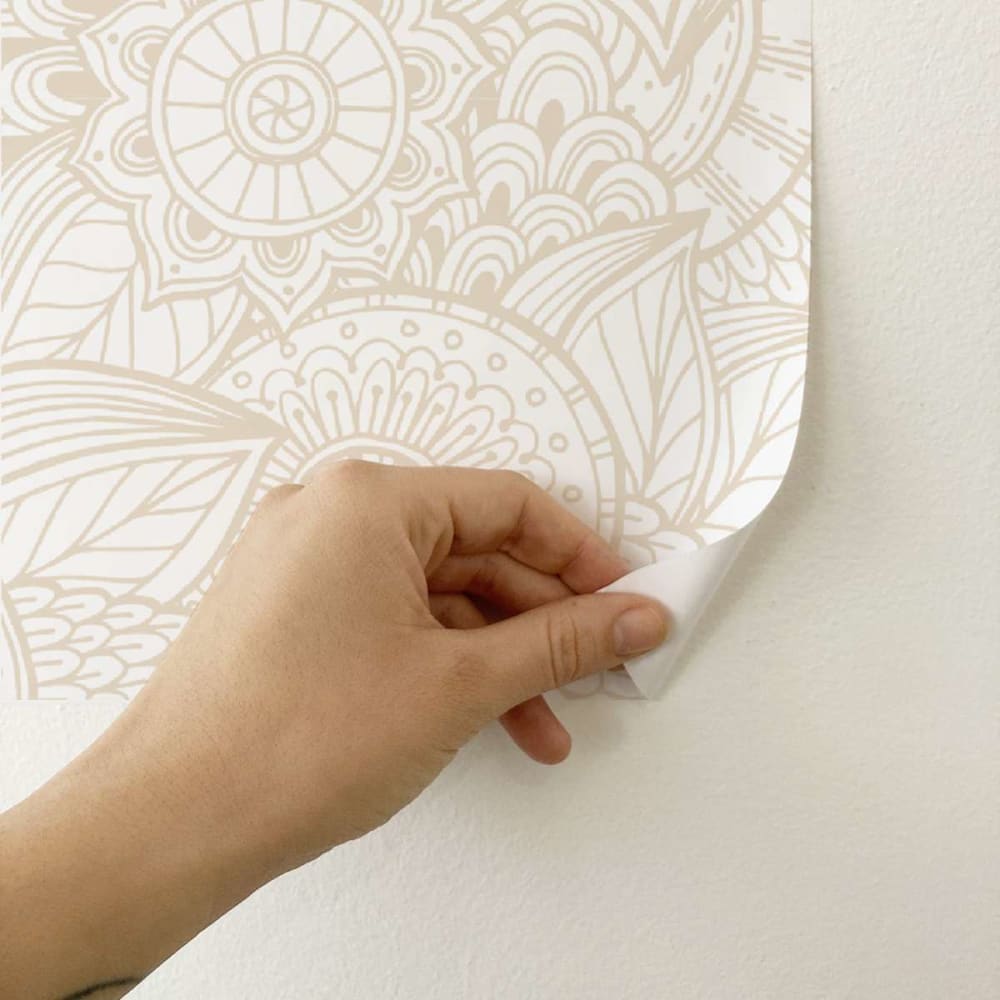 Papier peint vinyle adhésif boho chic sable 50x300 cm — vue 4