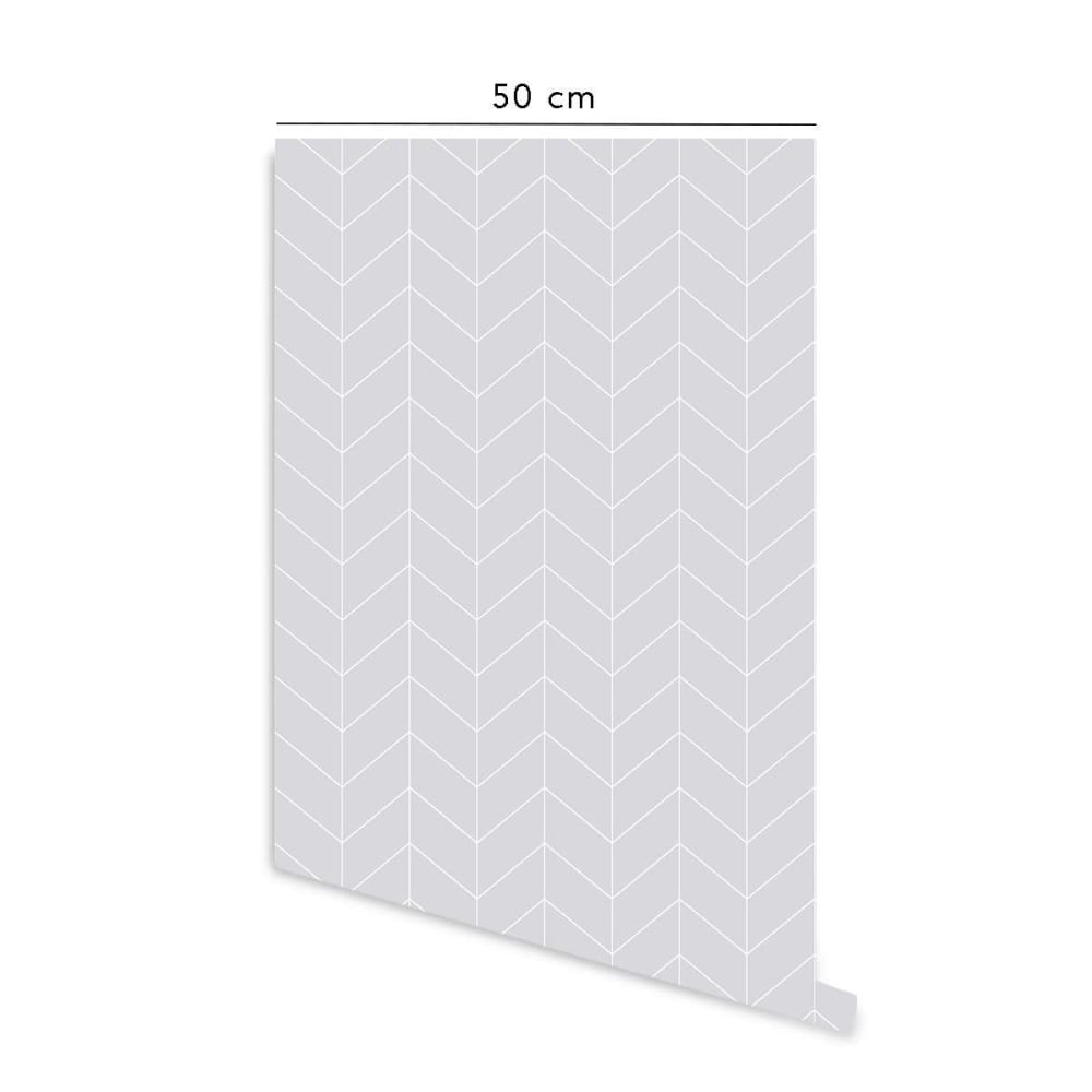 Papier peint vinyle adhésif flèches gris cendré 50x300 cm — vue 3