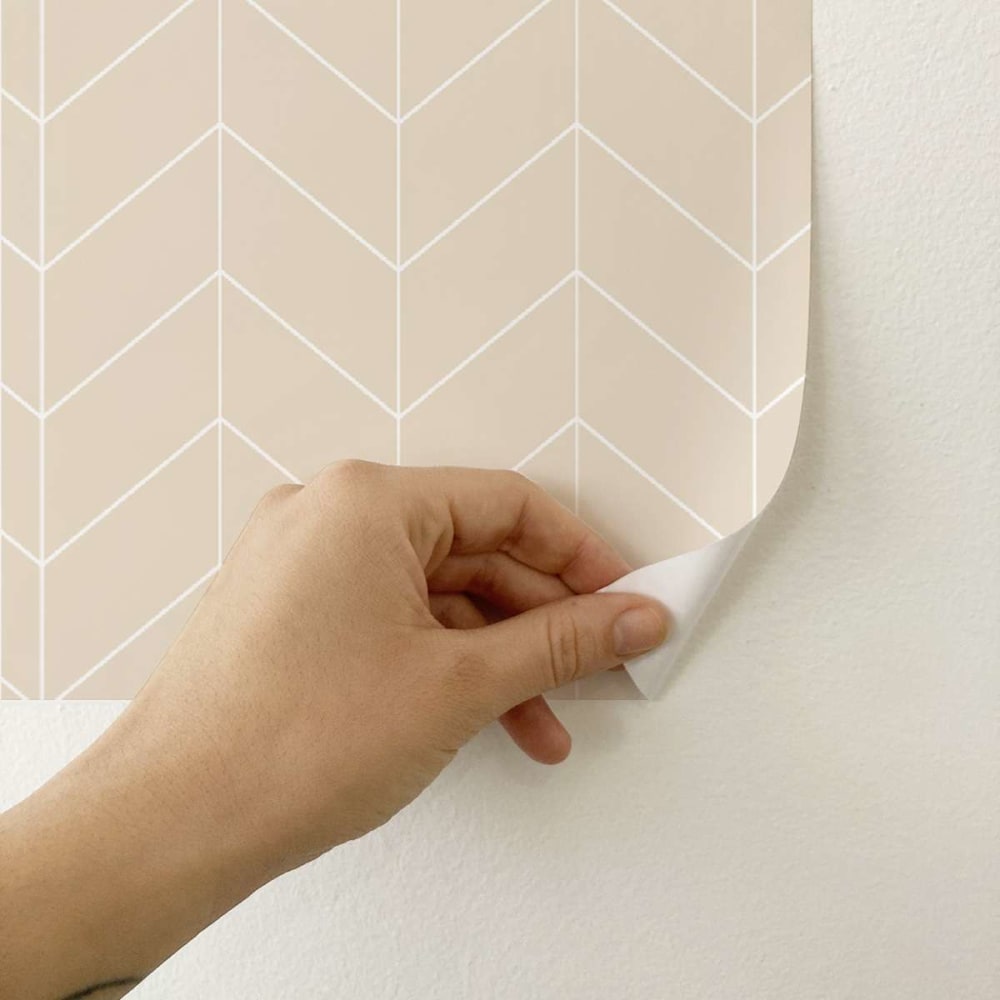 Papier peint vinyle adhésif flèches sable 50x300 cm — vue 4