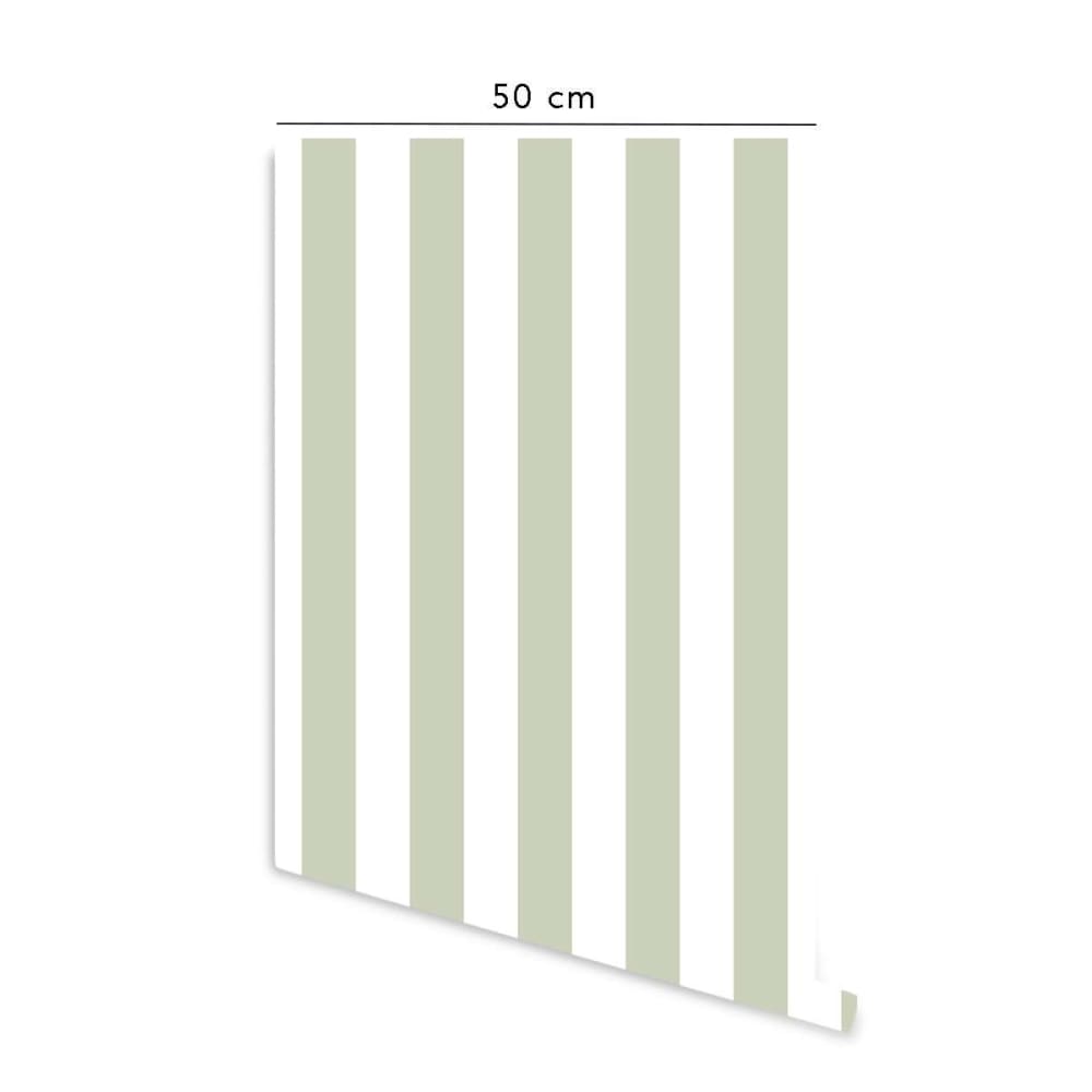 Papier peint vinyle adhésif lignes vert 50x300 cm — vue 3