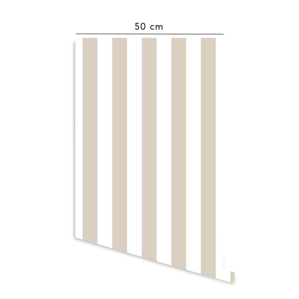 Papier peint vinyle adhésif lignes écru 50x300 cm — vue 3