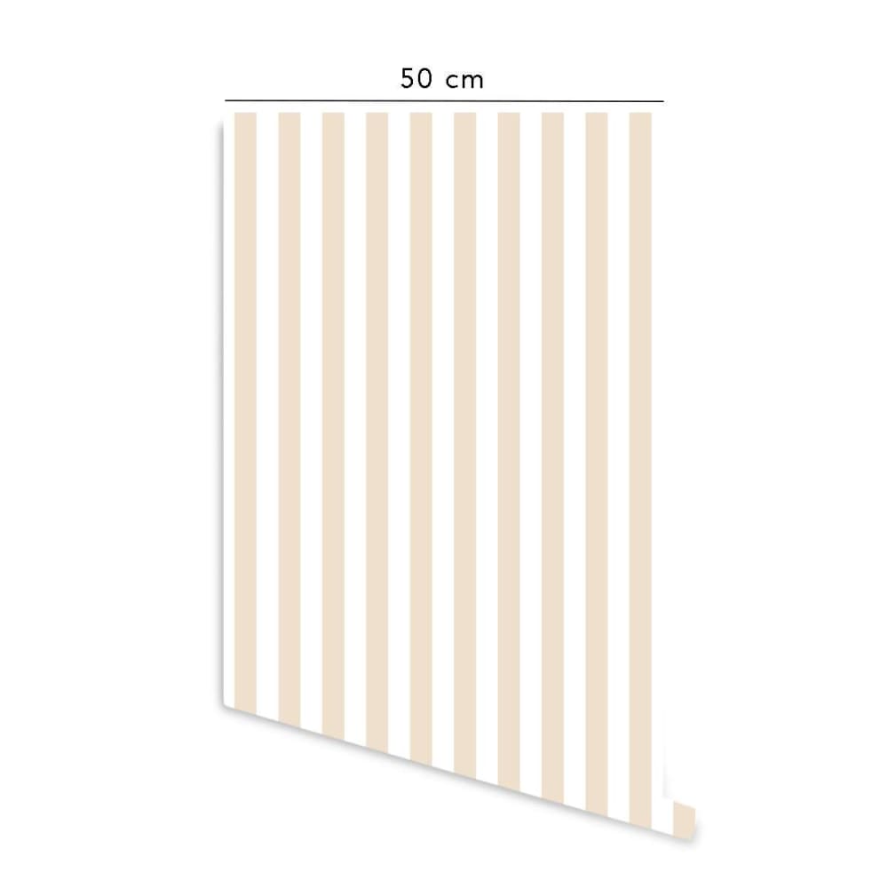 Papier peint vinyle adhésif petites rayures sable 50x300 cm — vue 3