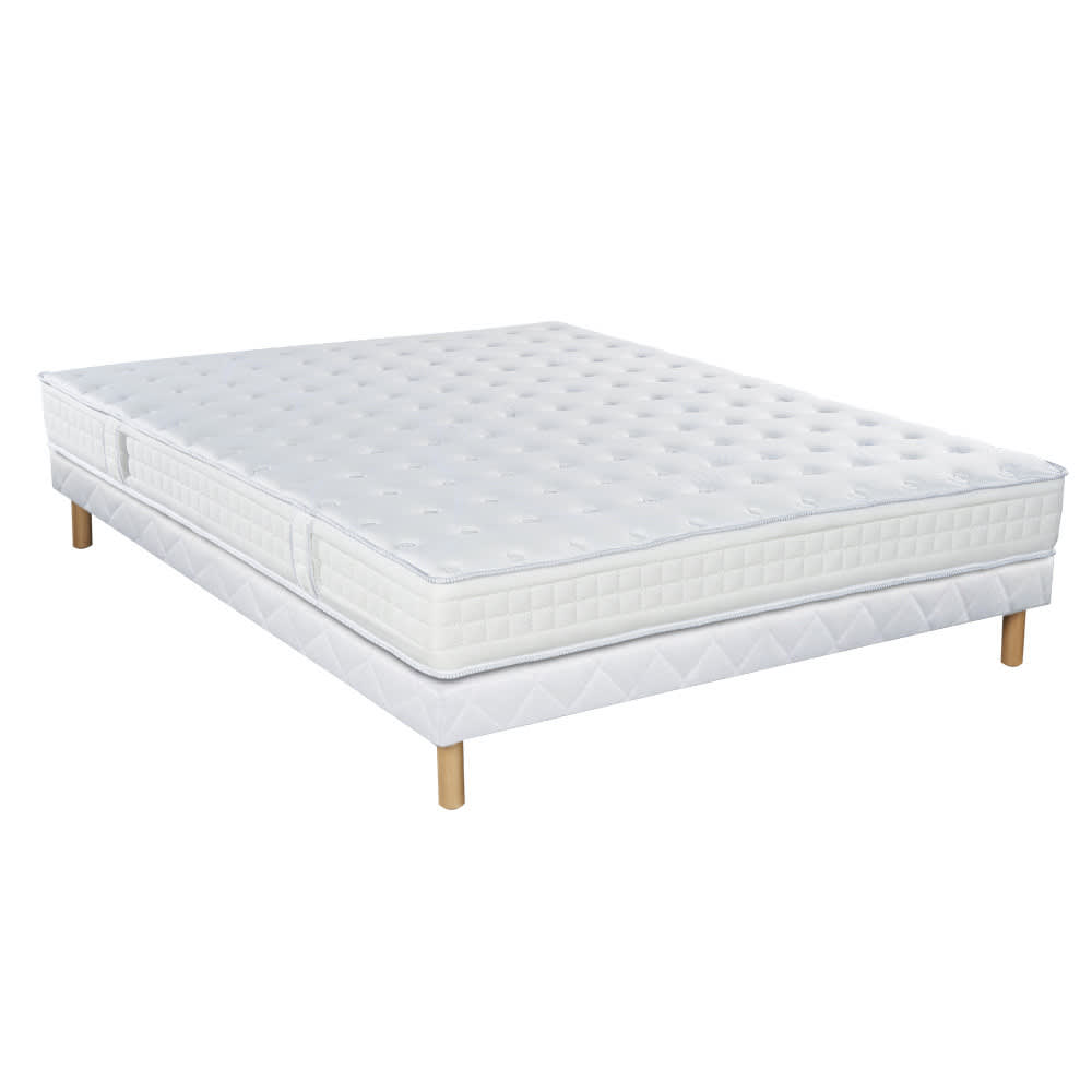 Ensemble Essenzia CHARME + Sommier Tradition + Pieds 120x200 Mousse