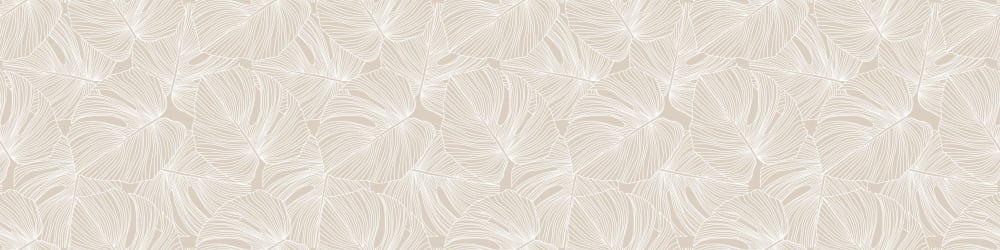 Tapis en vinyl palmiers écru 48x198 cm