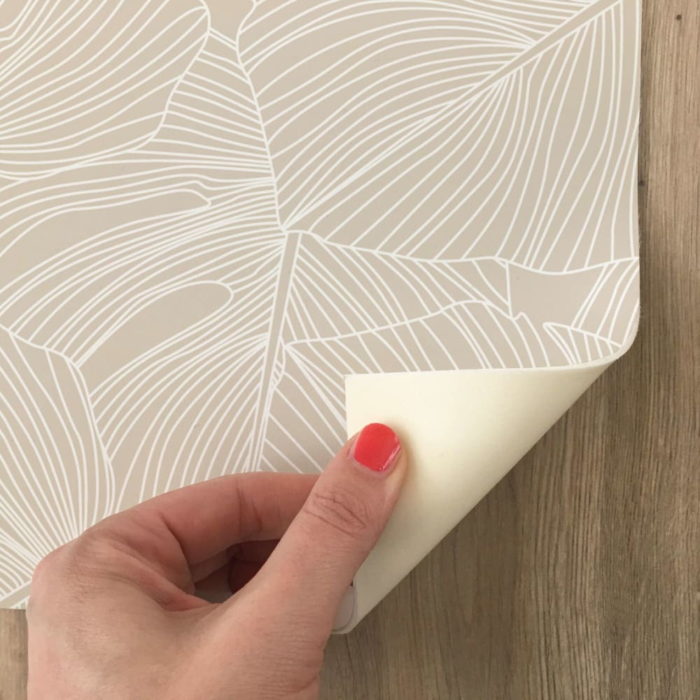 Tapis en vinyl palmiers écru 48x198 cm — vue 4