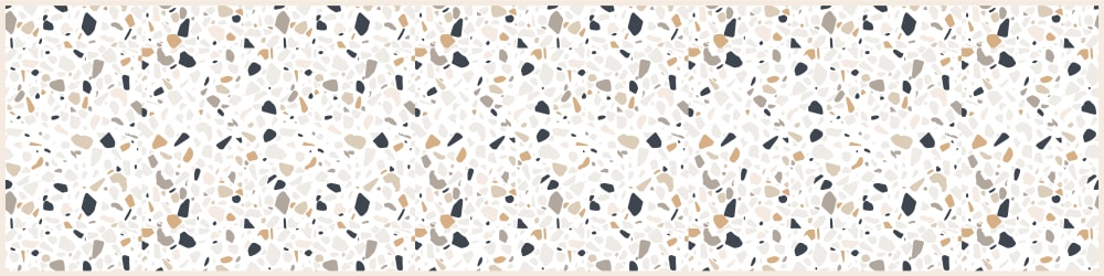Tapis en vinyl moderne cailloux multicolore 48x198 cm