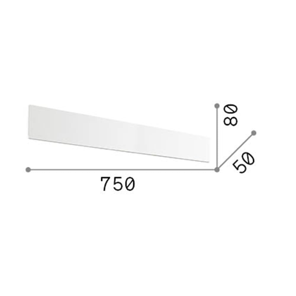 Applique Moderna Zig Zag Metallo Bianco Led 30W 4000K Luce