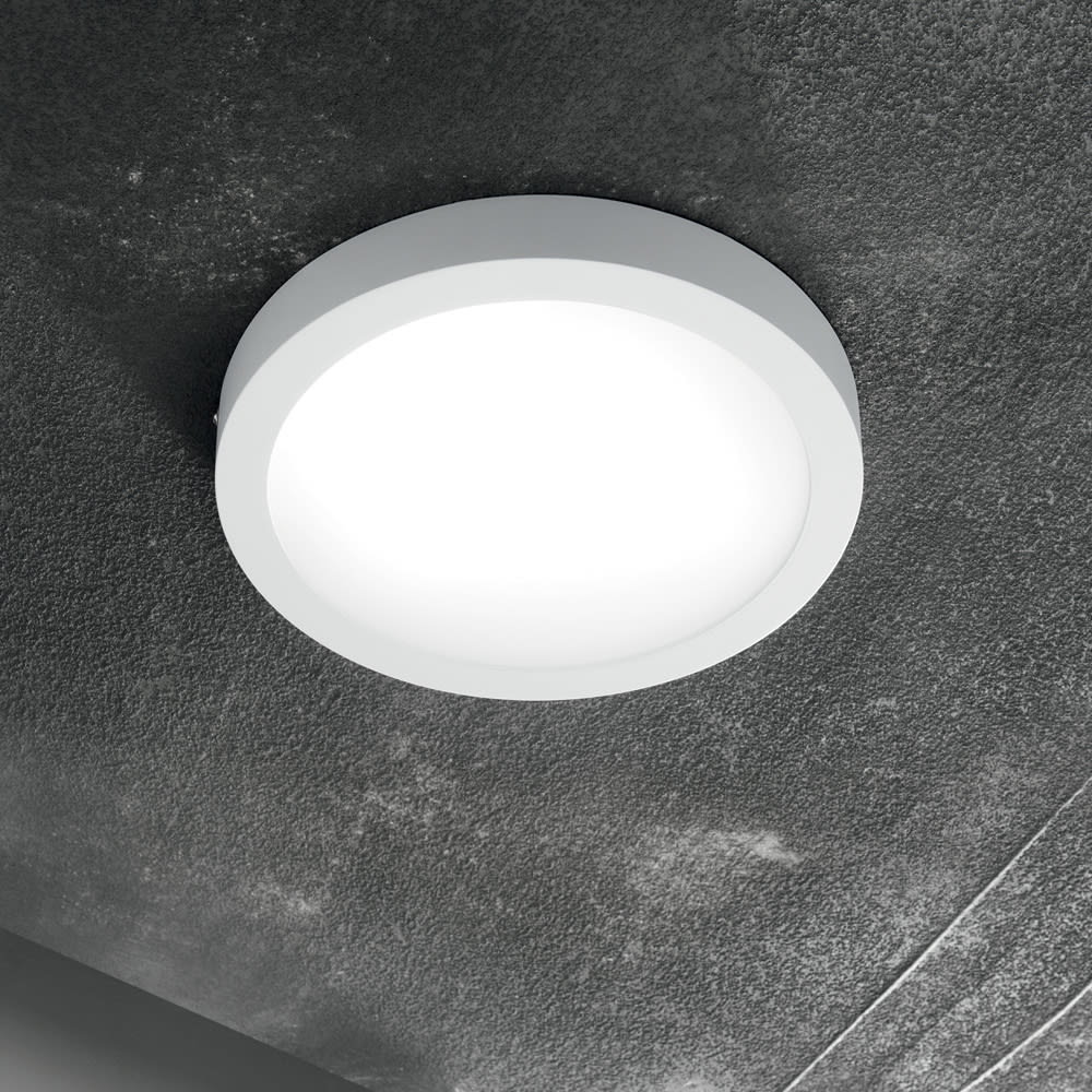 Plafoniera/applique tonda in metallo bianca luce led - Ideal Lux