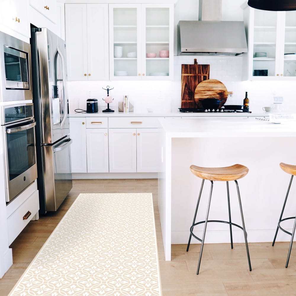 Tapis en vinyl vintage sable 48x198 cm — vue 3