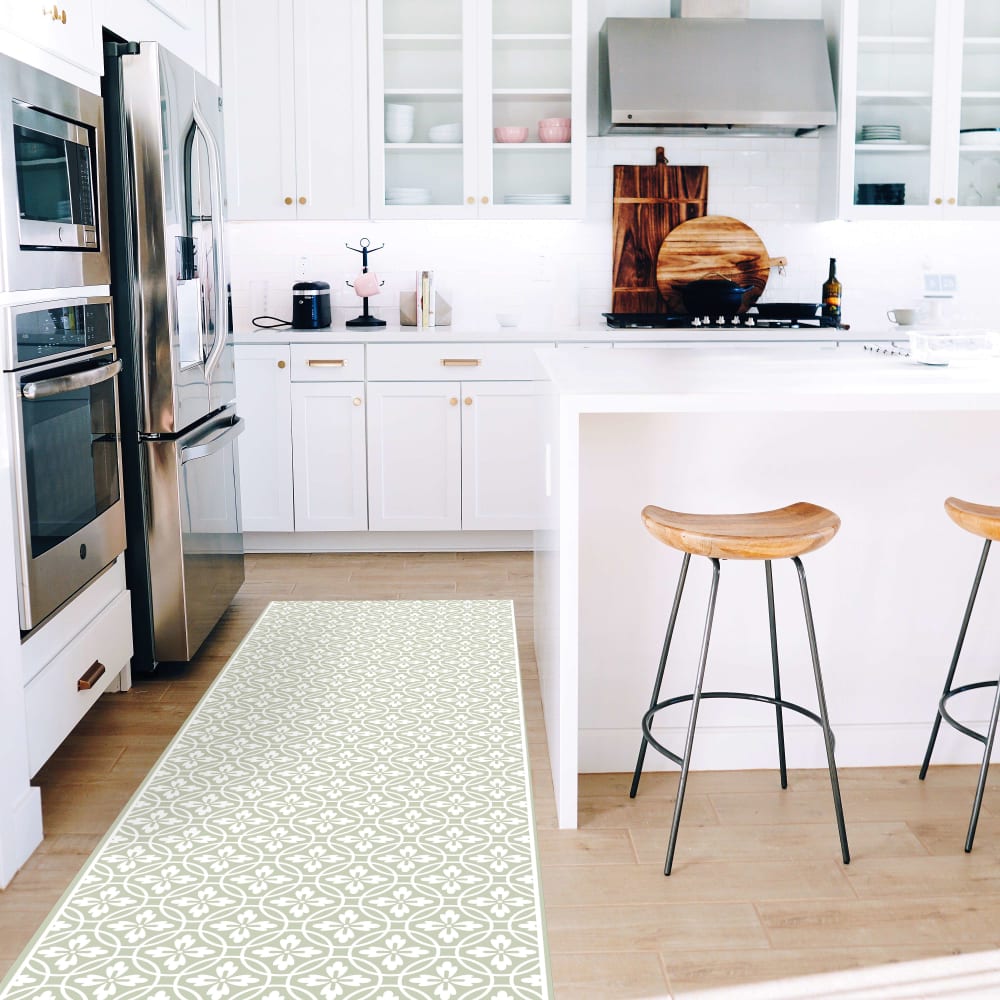 Tapis en vinyl vintage vert 48x198 cm — vue 3