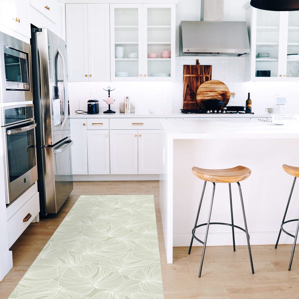 Tapis en vinyl palmiers vert 48x198 cm — vue 3