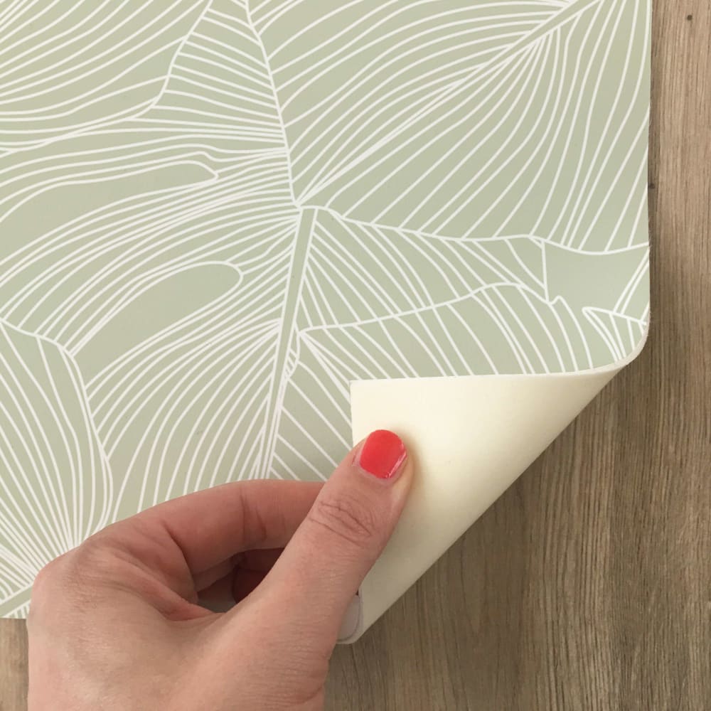 Tapis en vinyl palmiers vert 48x198 cm — vue 4