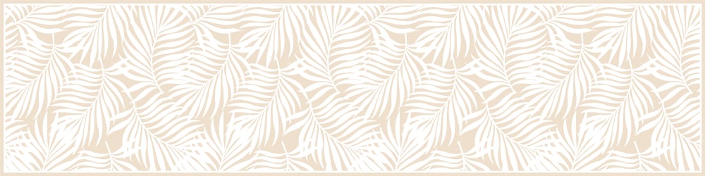 Tapis en vinyl feuilles tropicales sable 48x198 cm