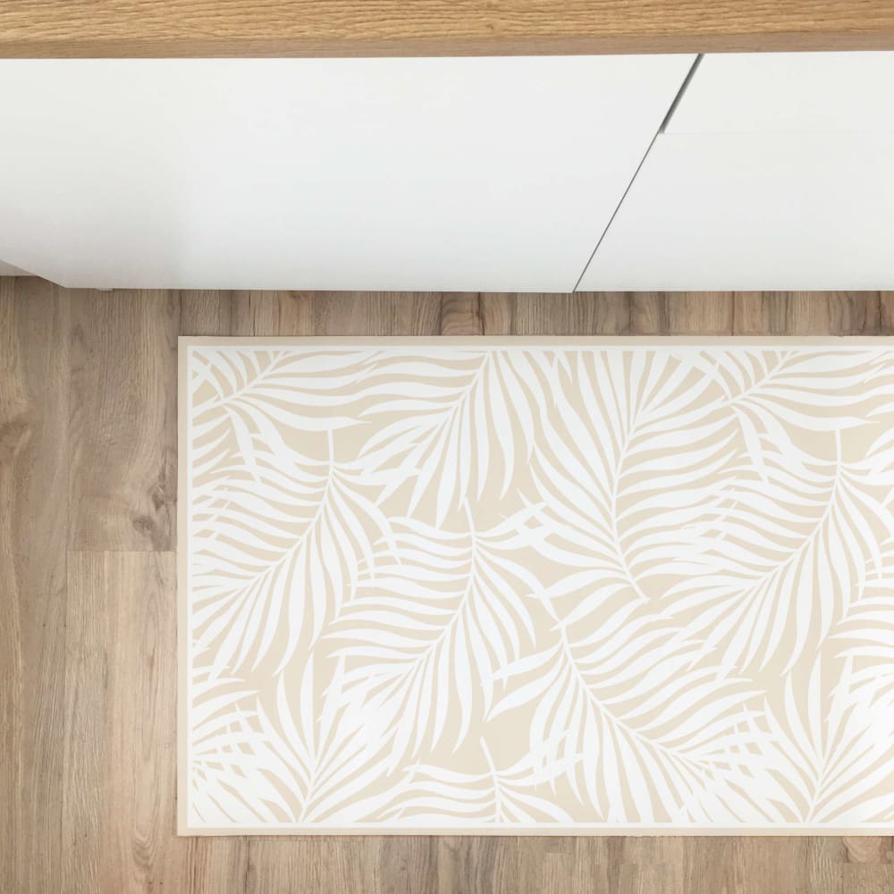 Tapis en vinyl feuilles tropicales sable 48x198 cm — vue 4