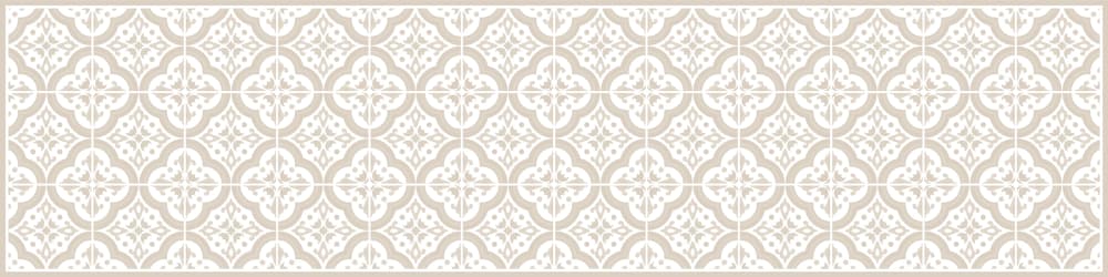 Decochic Vinylteppich mit Lissabon-Fliesen, ecru 48x198 cm Braun Pva - Polyvinylacetat