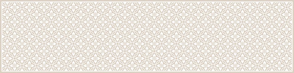 Decochic Vinylteppich im Vintage-Stil, ecru 48x198 cm Braun Pva - Polyvinylacetat