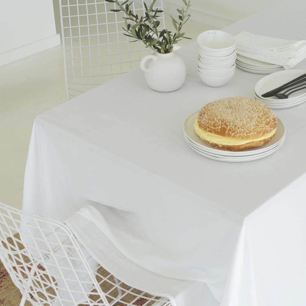Tovaglia di garza di cotone bianco 180X250 CM - Maison d'été