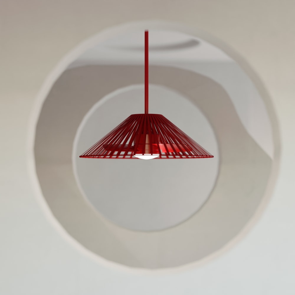 TERRA - Ventilateur de plafond extérieur 89cm LED 18W Rouge