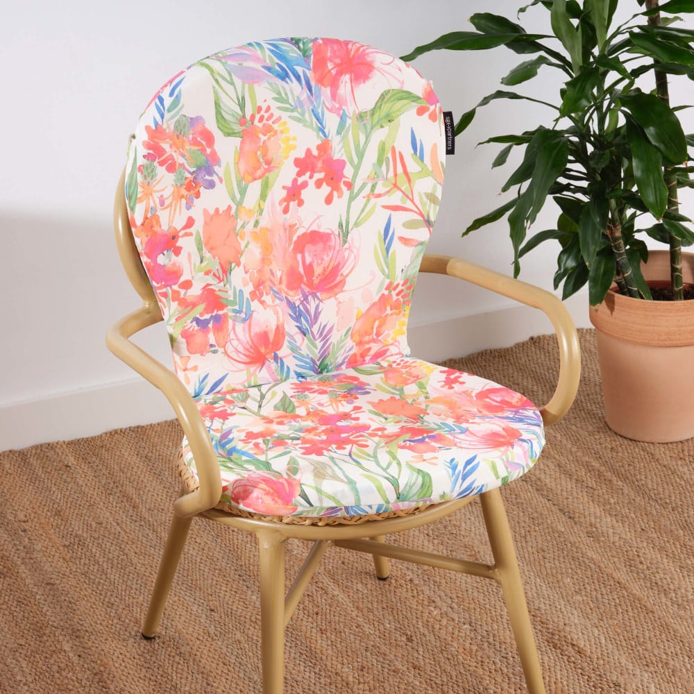 Cojín para silla de exterior 100% algodón multicolor 48x90x5 cm - Maisons du Monde