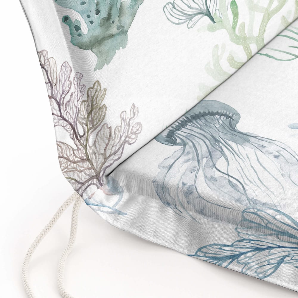 Cojín para silla de jardín 100% algodón azul 101x41x4 - Maisons du Monde
