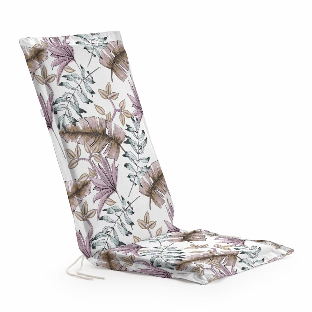 Cojín para silla de jardín 100% algodón blanco 101x41x4
