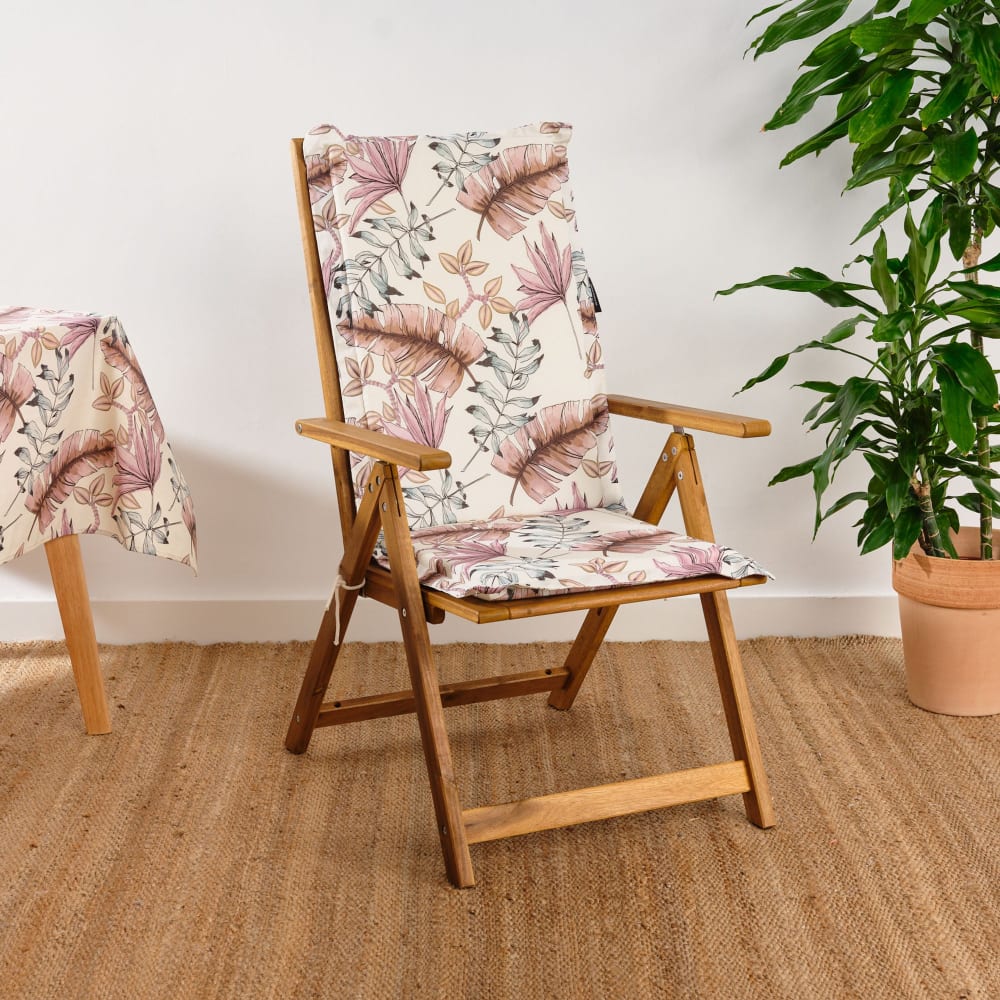 Cojín para silla de jardín 100% algodón blanco 101x41x4 - Maisons du Monde