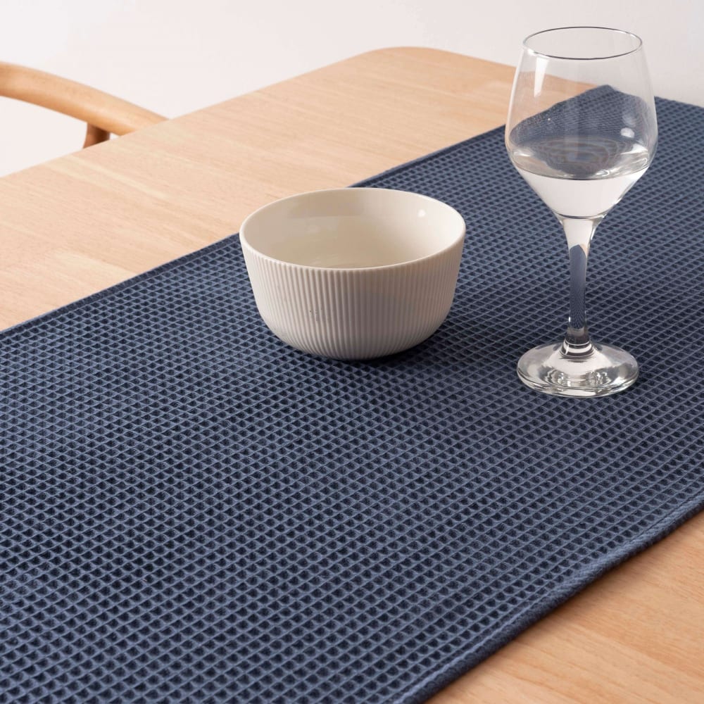 Camino de mesa 100% algodón azúl marino 45x140 cm - Maisons du Monde