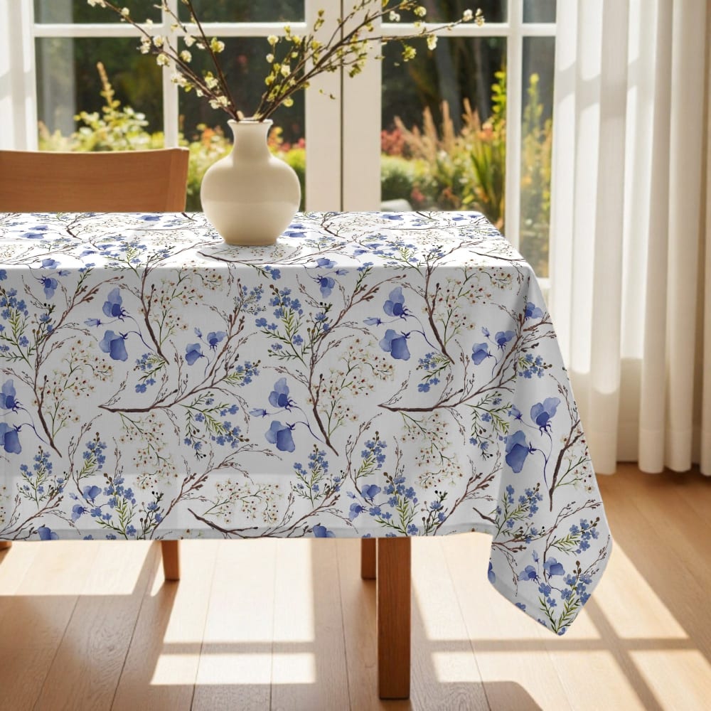 Nappe anti-taches en coton blanc 300x155 cm