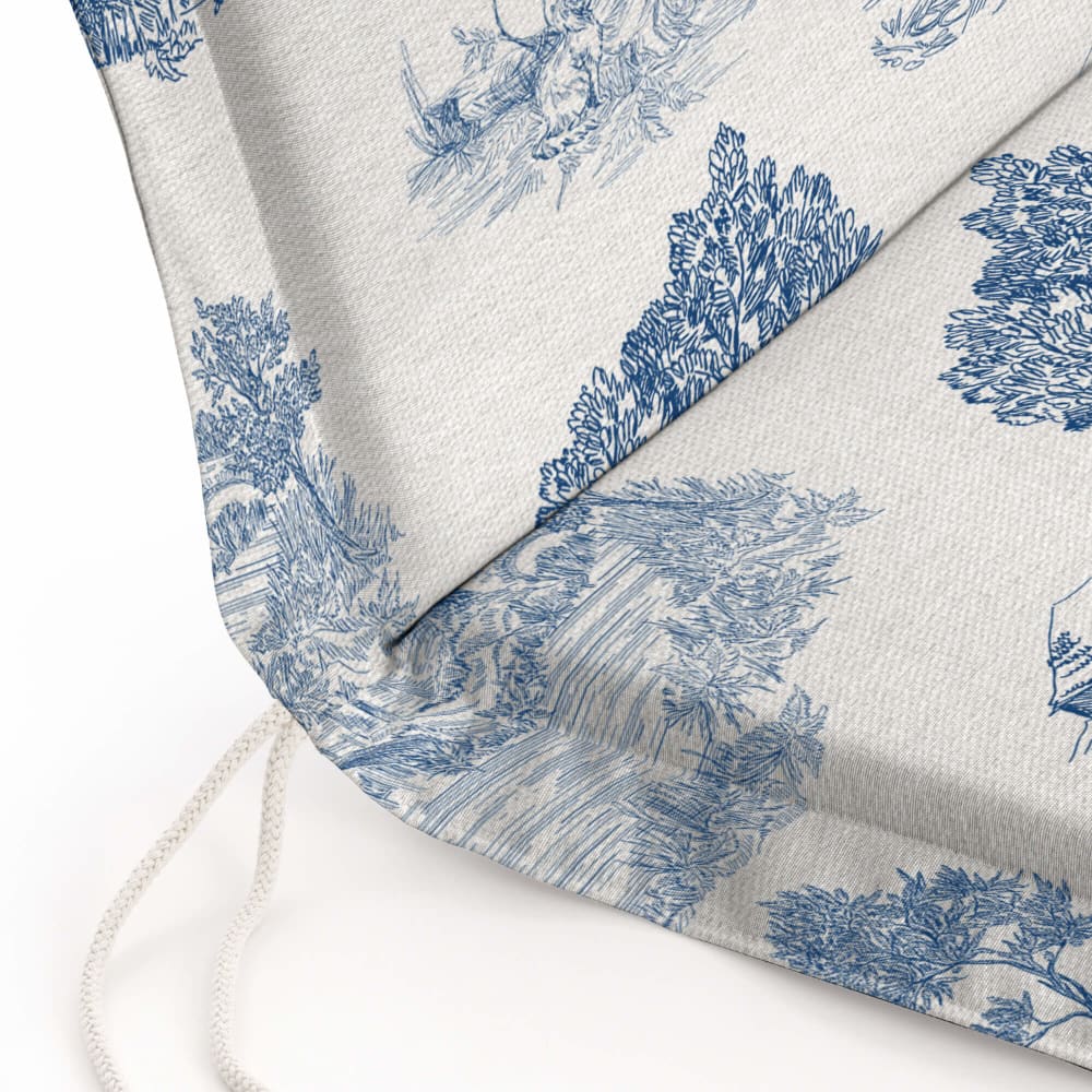 Cojín para silla de jardín 100% algodón azul 101x41x4 - Maisons du Monde