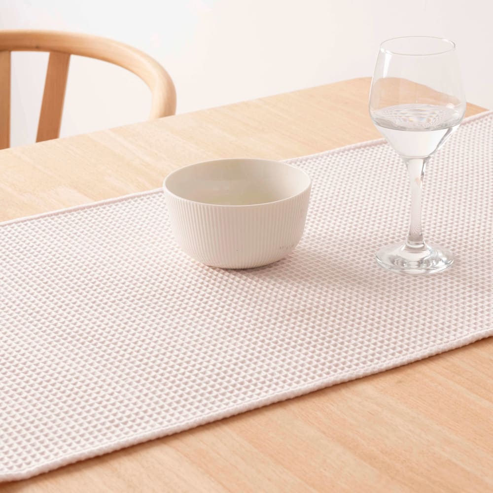 Camino de mesa 100% algodón rosa claro 45x140 cm - Maisons du Monde