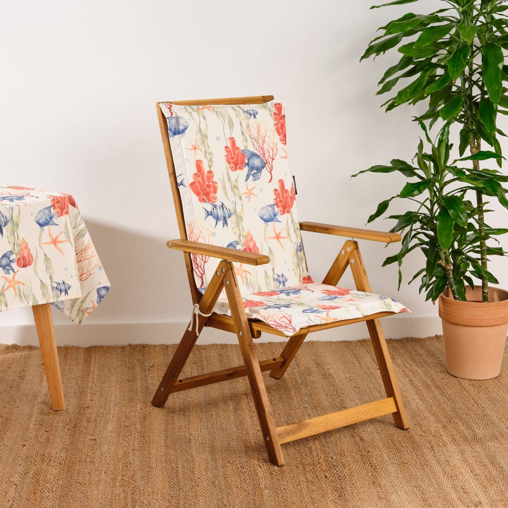 Cojín para silla de jardín 100% algodón multicolor 101x41x4 - Maisons du Monde