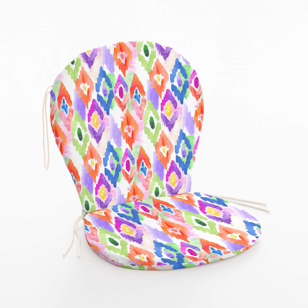 Cojín para silla de exterior 100% algodón multicolor 48x90x5 cm