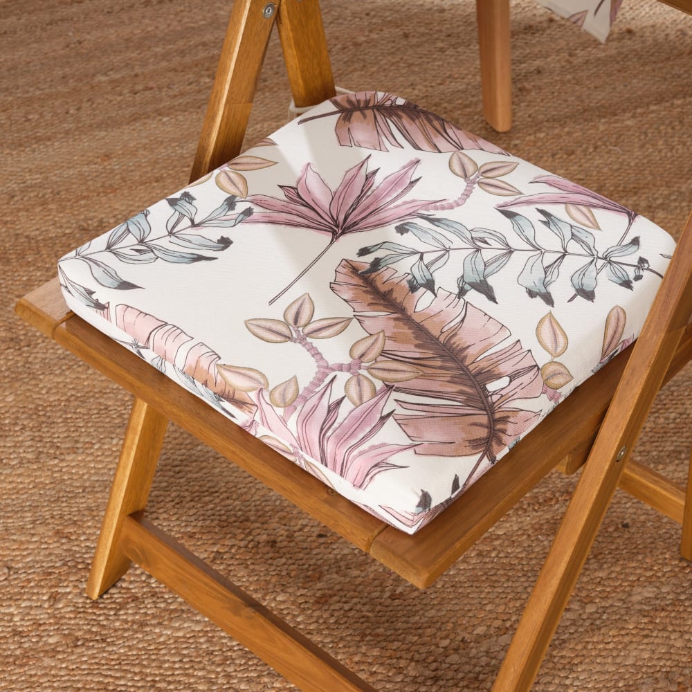 Coussin d'assise rembourré avec des feuilles multicolores 40x40x5 — vue 3