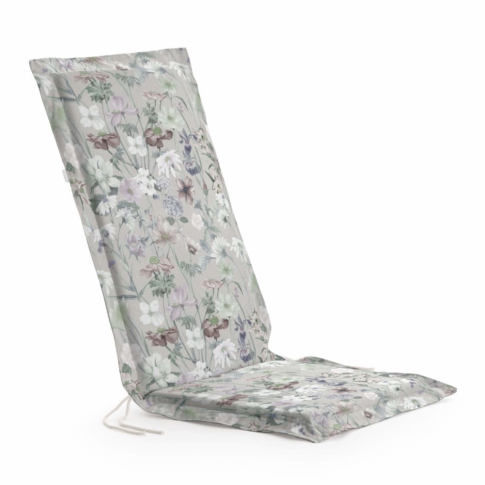 Cojín para silla de jardín 100% algodón gris 101x41x4