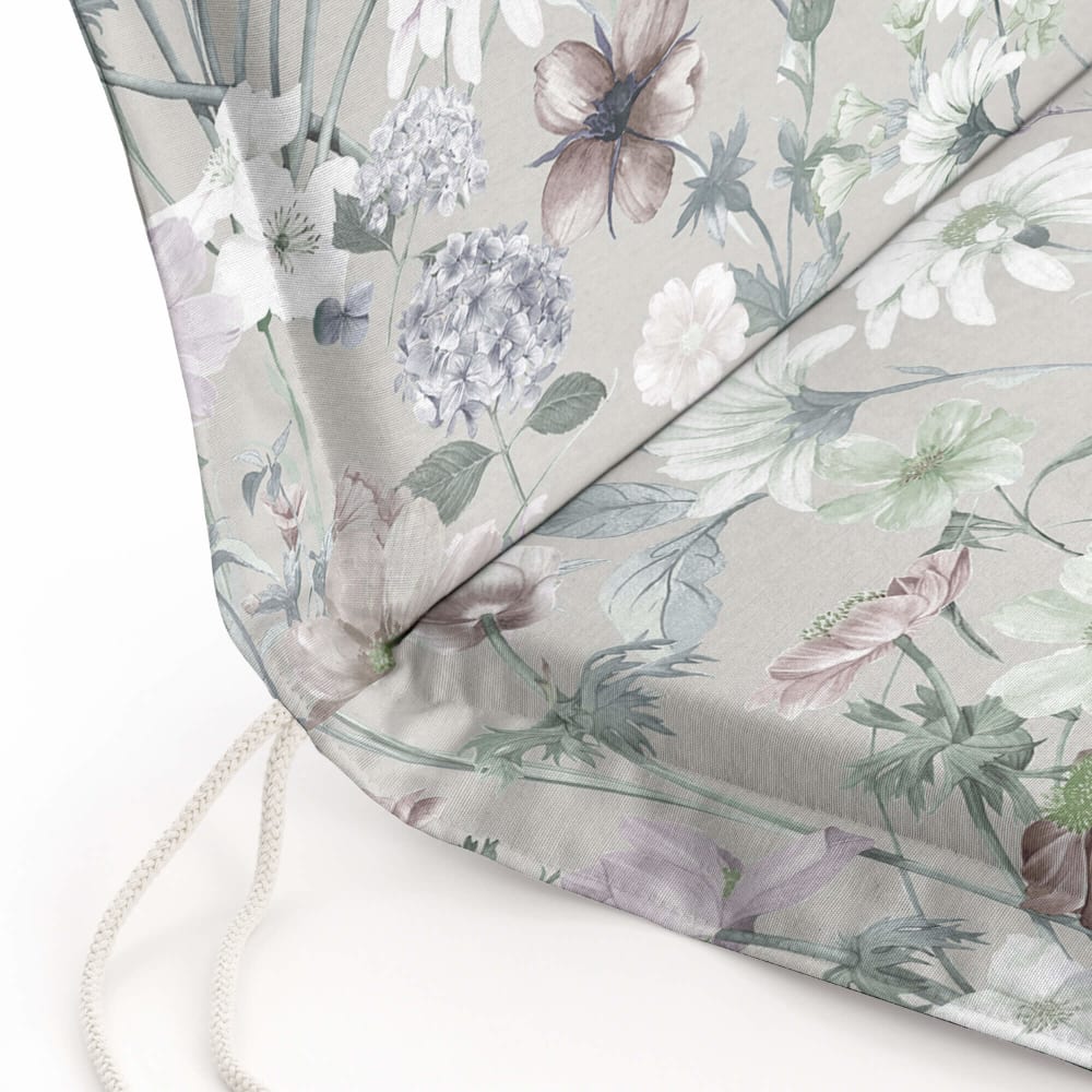 Cojín para silla de jardín 100% algodón gris 101x41x4 - Maisons du Monde
