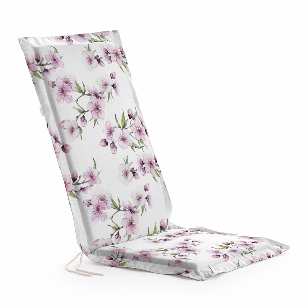 Cojín para silla de jardín 100% algodón blanco 101x41x4
