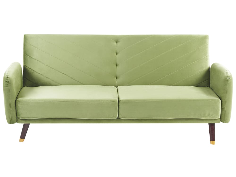 Canapé-lit 3 places - velours olive
