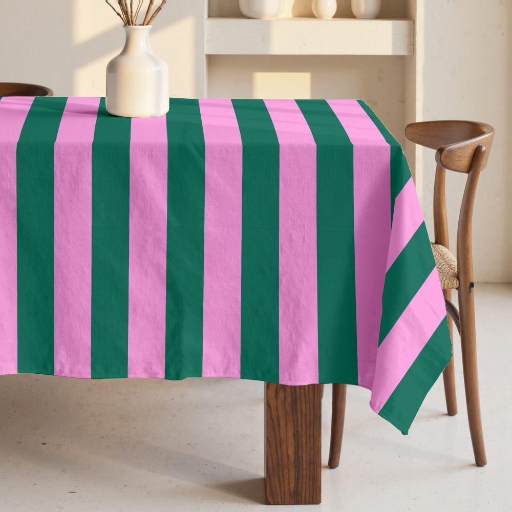 Muare Home Fleckenschutz-Tischdecke 100 % Baumwolle Mehrfarbig 155x155 cm Mehrfarbig Baumwolle