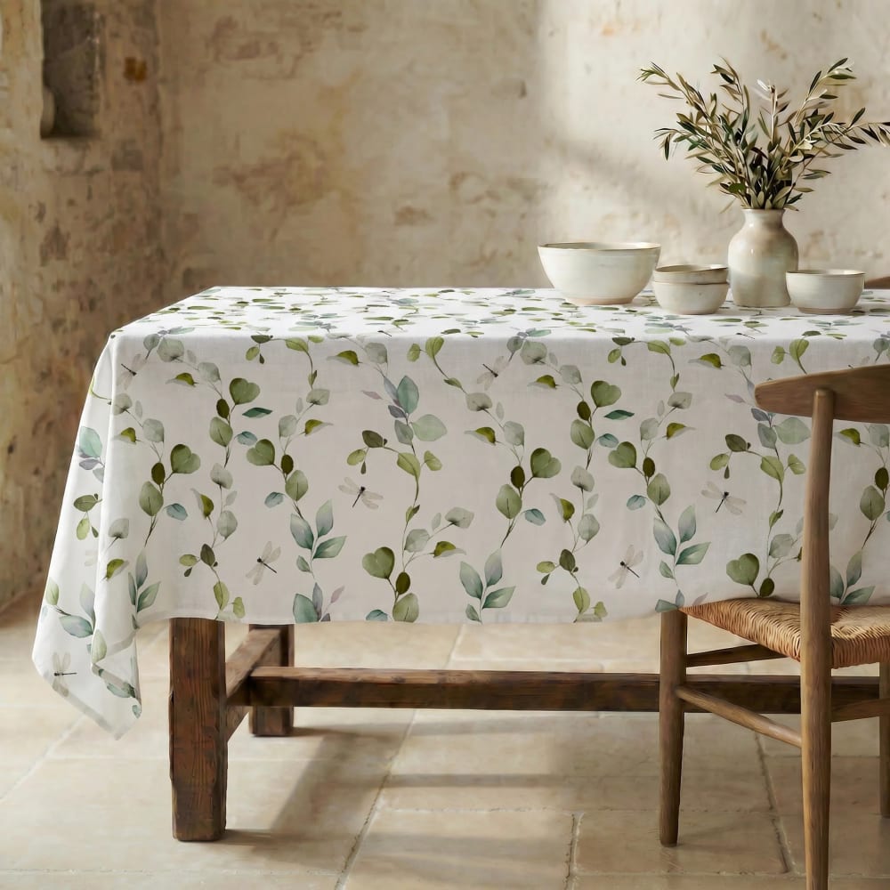 Muare Home Fleckenschutz-Tischdecke 100 % Baumwolle Mehrfarbig 155x155 cm Mehrfarbig Baumwolle