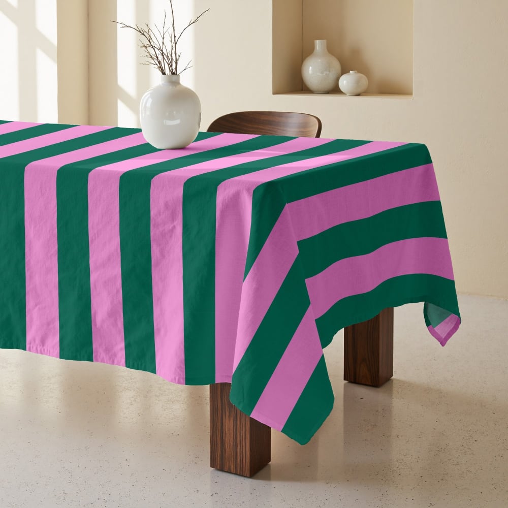 Fleckenschutz-Tischdecke 100 % Baumwolle Mehrfarbig 200x155 cm -