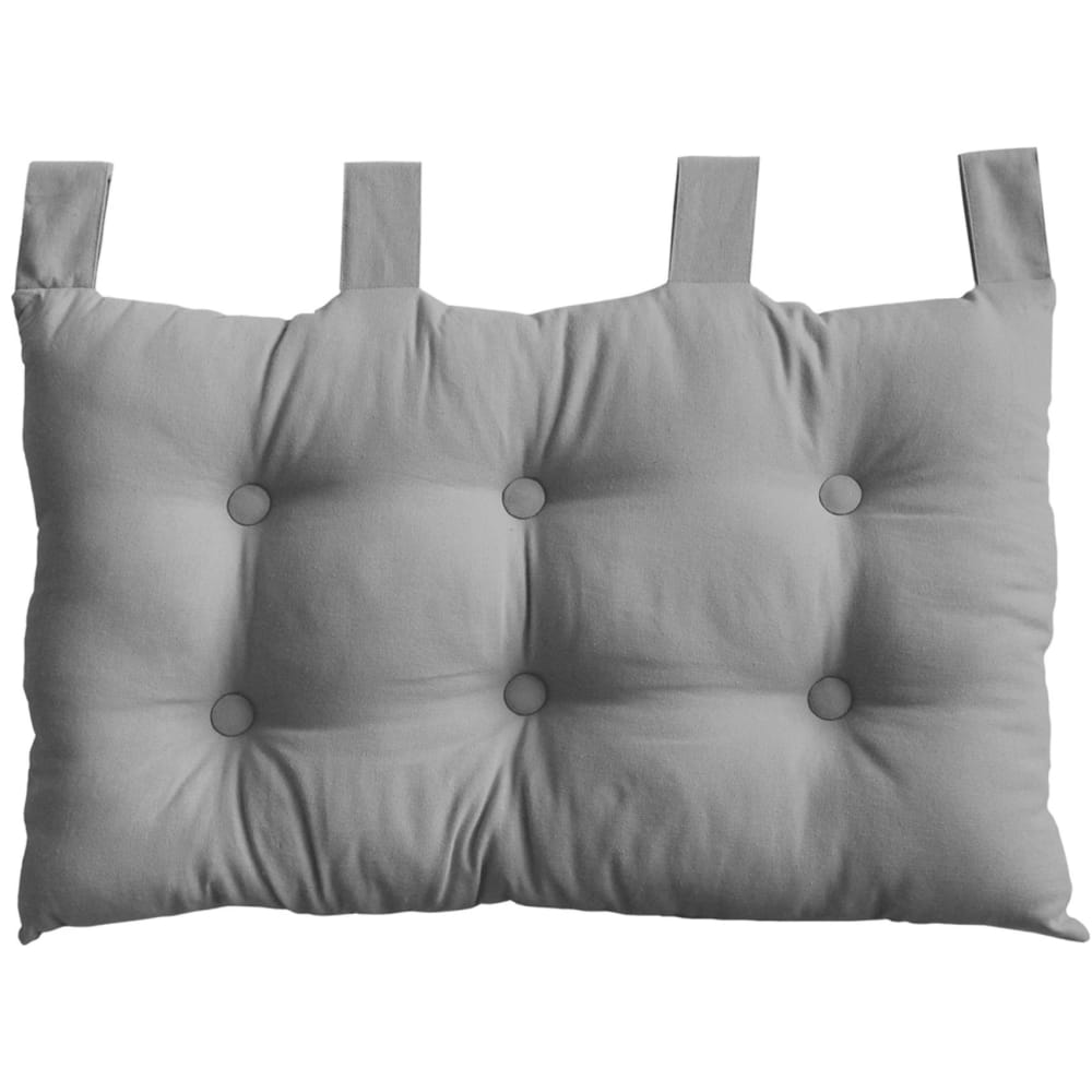 Tête de lit coussin en coton gris clair 70x45 cm Tête de lit coussin en coton gris clair 70x45 cm