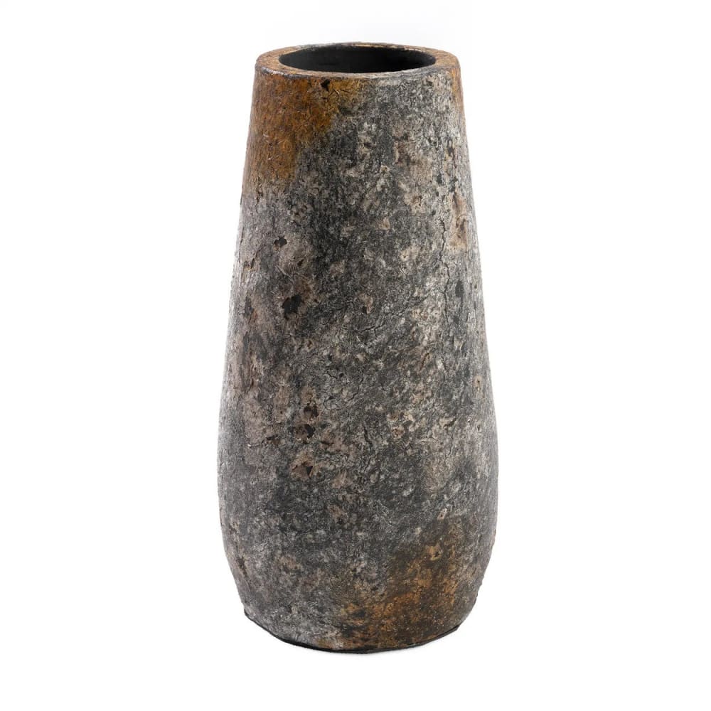 vase en terre cuite gris