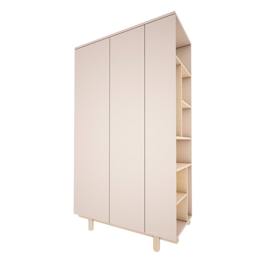 Armoire 2 portes - cachemire panneaux stratifiés beige Armoire 2 portes - cachemire panneaux stratifiés beige