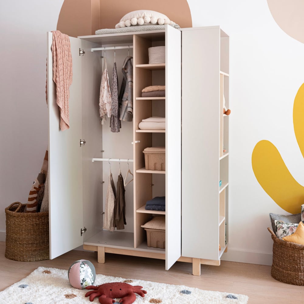 Armoire 2 portes - cachemire panneaux stratifiés beige - Maisons du Monde