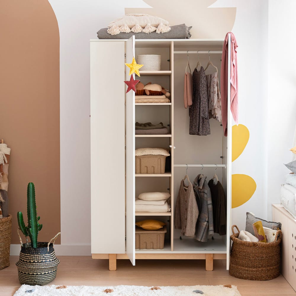 Armoire 2 portes panneaux stratifiés blanc - Maisons du Monde